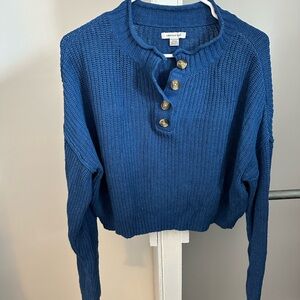 American Eagle Outfitters Blue Knit Cardigan